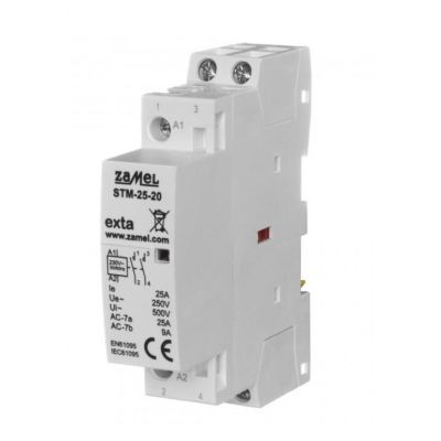 Stycznik modułowy instalacyjny 25A 2xNO 230V AC STM-25-20 ZAMEL (EXT10000288-WUN)